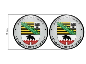 Aufkleber TUV Landkreis Mittelsachsen Nummernschild plakette